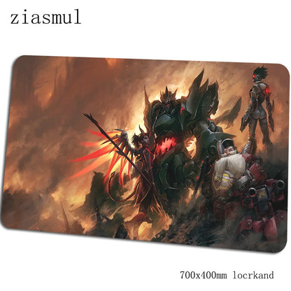 „Overwatch“ pelės kilimėlis – įspūdingas kompiuterio kilimėlis 70x40cm, didelis XL gaming pelės kilimėlis klaviatūrai, žaidimams, PC gamer stalui