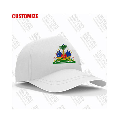 Cappellino personalizzato gratuito con nome dell’università, numero e logo della squadra di Haiti (Hti) – Viaggi nel Paese – Nazione francese – Bandiera della Repubblica di Haiti – Cappellino da baseball