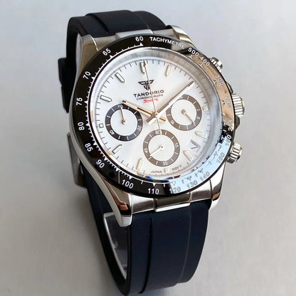 Luxury VK63 Men's Watch Quartz Movement Business Stop Watches 39mm Steel/Rose Gold Date Luminous Dial Fully Chronograph