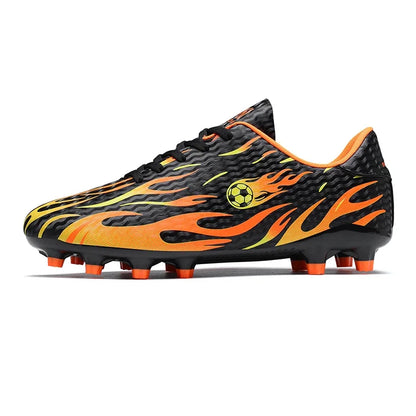 Chaussures de football professionnelles pour hommes, chaussures de sport pour jeunes, avec soutien de la cheville, crampons pour le football, chaussures de sport pour matchs en extérieur et entraînements, antidérapantes et