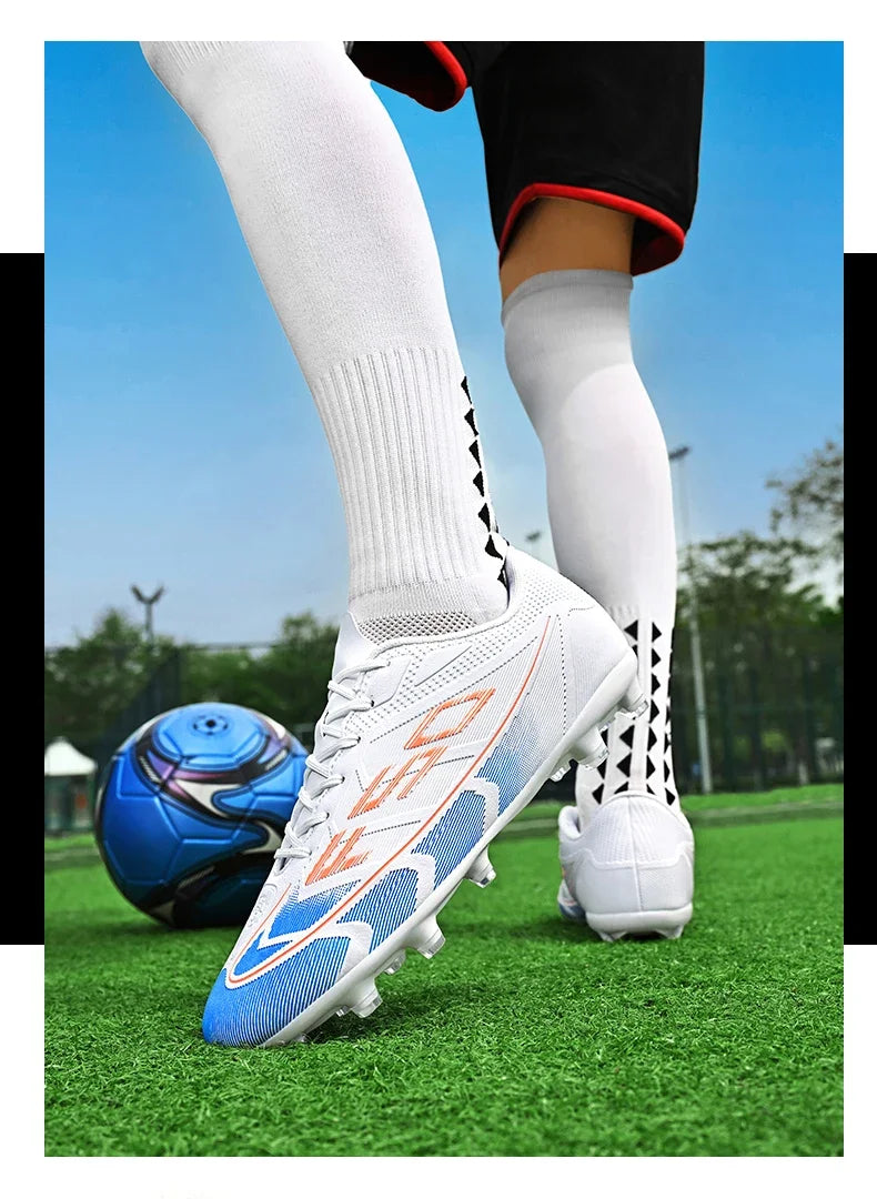 Nouvelles chaussures de football pour hommes, chaussures de sport ultralégères, chaussures de football pour matchs en plein air, futsal, haute cheville, respirantes, antidérapantes, de haute qualité