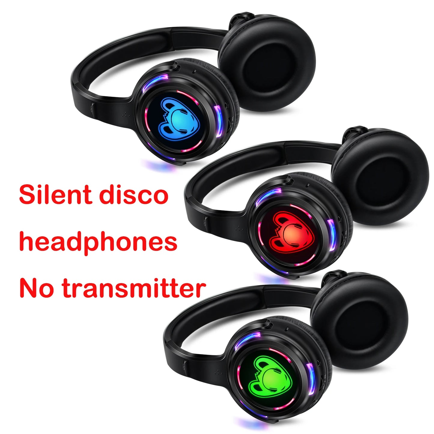 Silent Disco Wireless Headphones and RF LED LOGO Headset For DJ Music Pary Club Headphones only