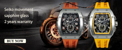 Orologio da uomo TSAR BOMBA New TB8204, cronografo al quarzo giapponese, impermeabile 50M, stile sportivo fashion, orologio da polso di lusso, regalo da uomo