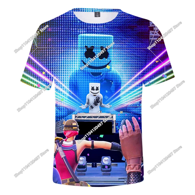 Kinder-Sommer-T-Shirt Battle Royale Fortnite Hero Victory 3D-T-Shirt – Shirts für Jungen, Mädchen und Babys