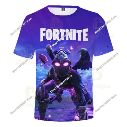 Kinder-Sommer-T-Shirt Battle Royale Fortnite Hero Victory 3D-T-Shirt – Shirts für Jungen, Mädchen und Babys