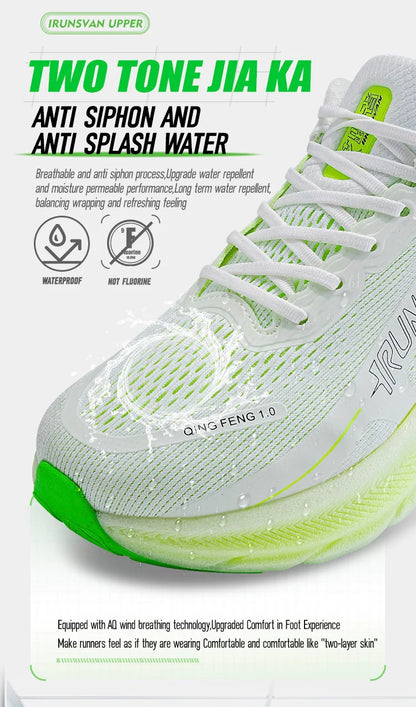 IRUNSVAN  New Carbon Plate Marathon Running Shoes Lightweight Shock-Absorbing And Suitable For Men's Sports Shoes