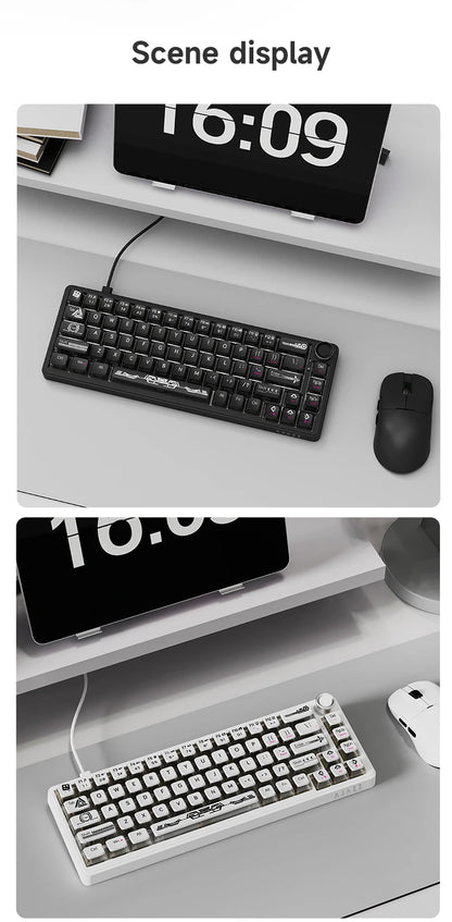 AJAZZ AK690 65% Mechanical Keyboard Full-key Hot-swap Wired USB Plug And Play Mixed Light 68 Keys Gaming Keyboard For Laptop PC