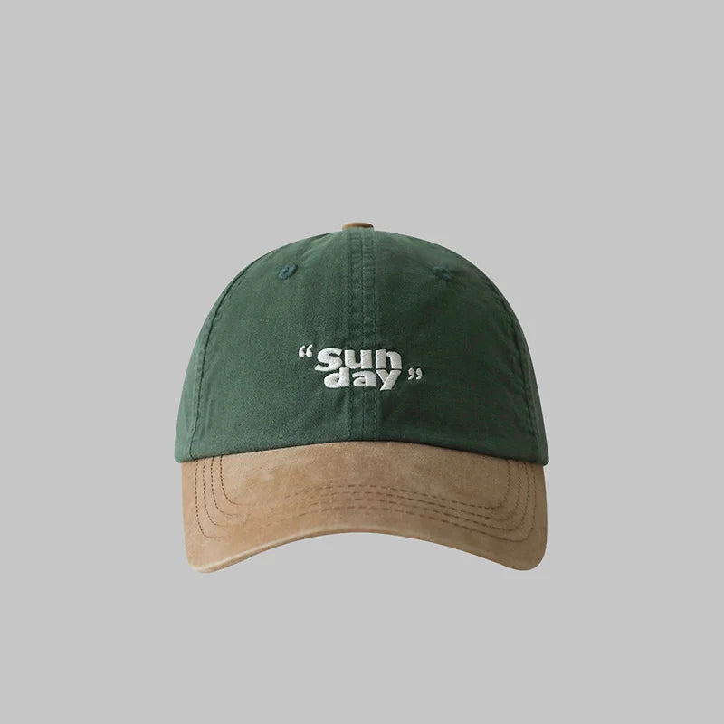 New Contrasting Color Baseball Cap For Men Women JK Letters Embroidery Sun Visors Hat Casual Soft Top Couple Peaked Caps