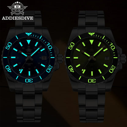 ADDIESDIVE Men Luxury Watch Sapphire Crystal Ceramic Ring 20Bar Diving Luminous Automatic Mechanical Watch Exquisite Gift Clock