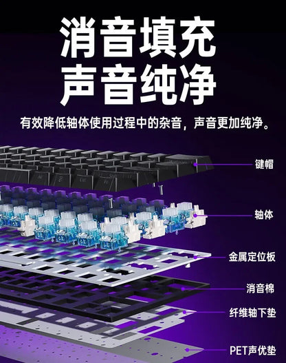 AULA Mini60 HE Magnetic Switch Keyboard RGB Tri Mode Wireless Mechanical Keyboard 8000Hz 0.01mmRT Gaming Keyboard Gamer Gifts