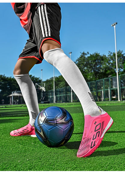Nouvelles chaussures de football pour hommes, baskets antidérapantes, chaussures d'entraînement, bottes de football très vendues, crampons légers de haute qualité pour matchs sur gazon, mi-hautes pour l'extérieur