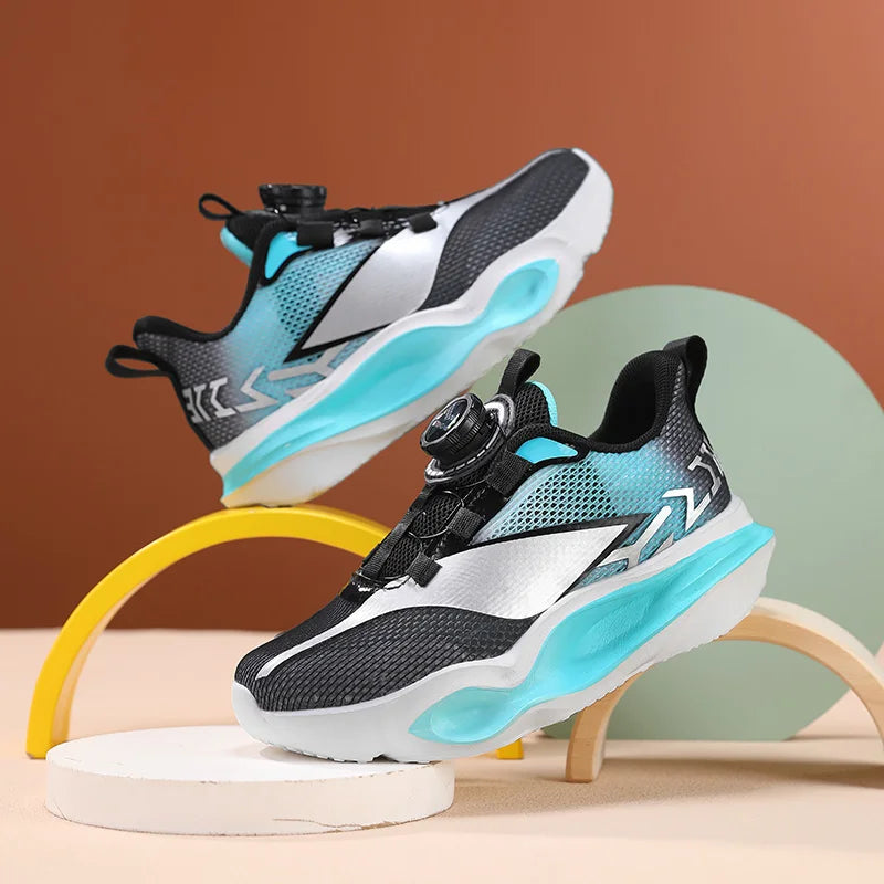Children Sneakers Fashion Thick Soft Sole Cushioning Elastic Casual Comfortable Tennis Shoes New Lightweight Mesh Jogging Shoes