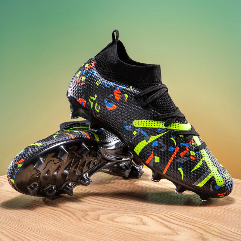 Nouvelles chaussures de football pour hommes, chaussures d'entraînement, crampons de football, baskets de match, chaussures de sport pour terrain gazonné, antidérapantes, professionnelles, ultralégères, unisexes.