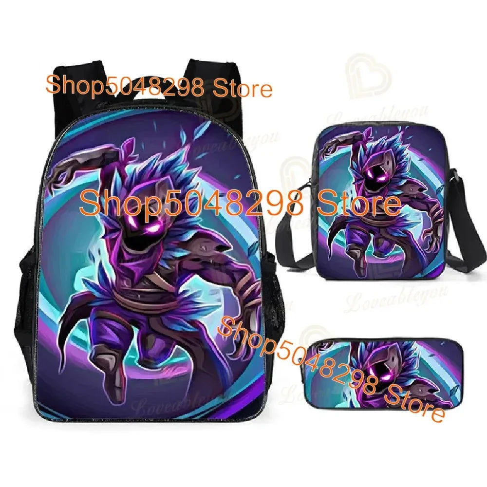 Astuccio grande in canvas kawaii per penne e matite, per ragazzi e ragazze, stampa Fortnite, articoli scolastici, cancelleria, regalo di compleanno per adolescenti
