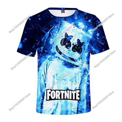 Kinder-Sommer-T-Shirt Battle Royale Fortnite Hero Victory 3D-T-Shirt – Shirts für Jungen, Mädchen und Babys