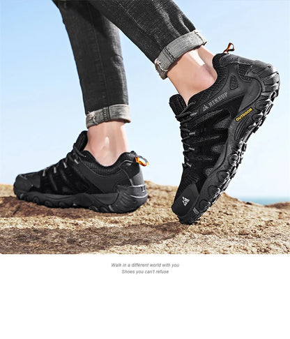 Running Shoes Summer Sports Shoes Men's Shoes Spring And Autumn Breathable Casual Walking Shoes Lace-Up Lightweight Solid Color