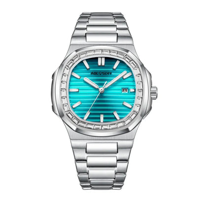 2023 New AOCASDIY Luxury Watch Business Waterproof Male Clock Luminous Date Stainless Steel Square Quartz Men Watch reloj hombre