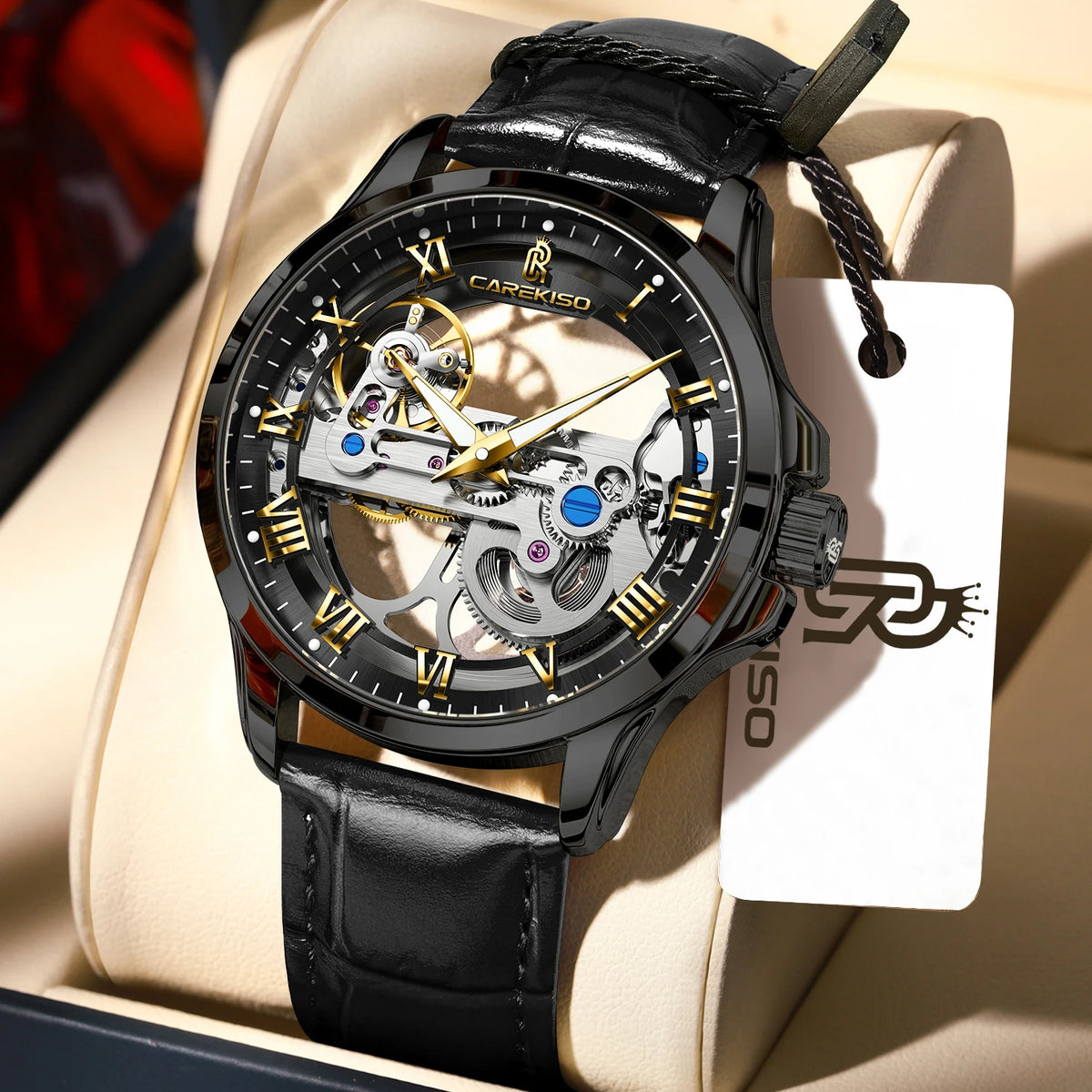 Montre mécanique automatique pour homme en acier inoxydable Case Shape: Round Case