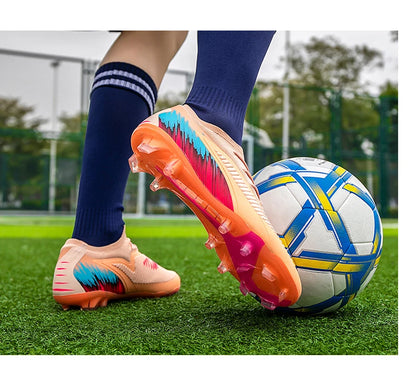 Botas de fútbol para hombre, nuevas, ultraligeras, para entrenamiento al aire libre, dropshipping, zapatillas de fútbol con tacos, clavos largos FG antideslizantes