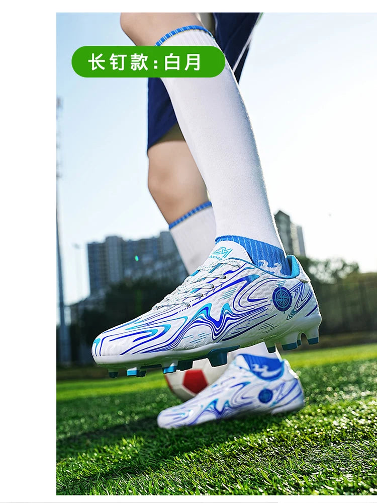 Kids Youth Soccer Cleats Football Shoes Men Non Slip Breathable Lightweight Training Sneakers Boys Children Football Match Boots