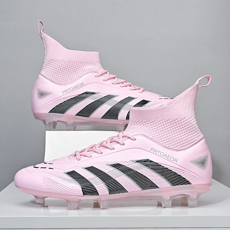 New Men Football Boots Match Soccer Shoes Boys Sneakers Comfortable Professional Non-Slip TF/FG Ankle Sports Shoes Unisex