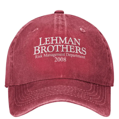 Cappellino da baseball Lehman Brothers Risk Management - Fallimento della banca - Cappellino da camionista - Cappellino da tennis - Cappellino da skate - Cappellino snapback - Cappellini da baseball da donna