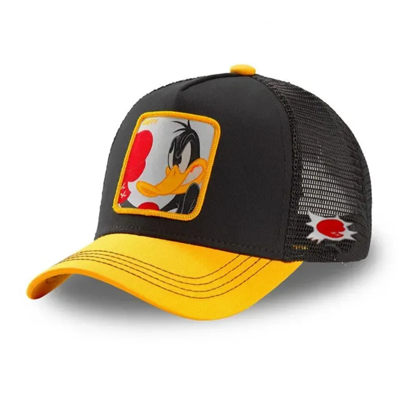 Casquette unisexe anime/dessin animé avec écusson brodé, casquette de baseball, casquette de camionneur, casquettes en maille, chapeau de soleil
