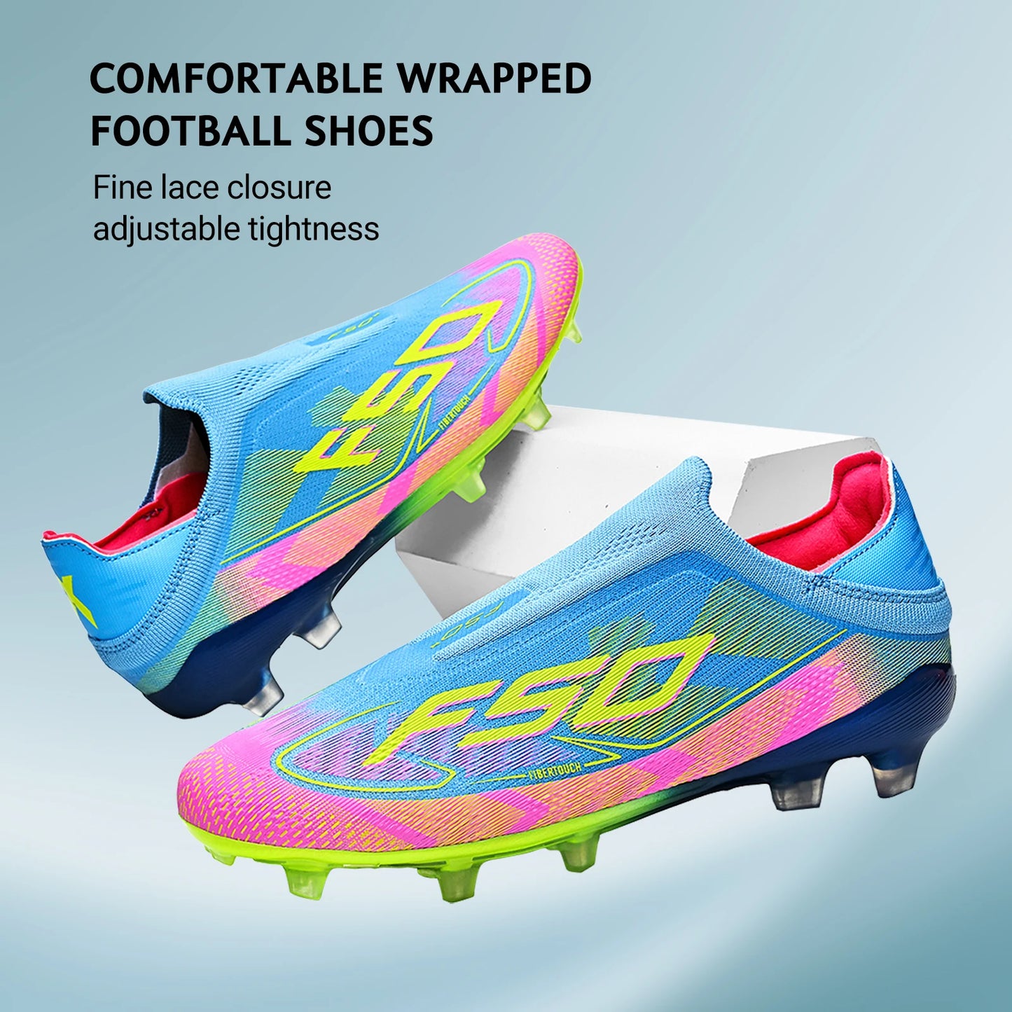 AG/FG Soccer Cleats for Men Women Kids Youth PU Fabric Upper TPU Sole Non-Slip Wear-Resistant for Natural Grass Sports Pitch Tra