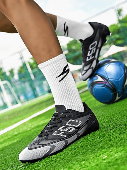 Professional Grass AG /FG Soccer Shoes PU Fabric Integrated Upper TPU Tough Sole Wear Resistant Anti-slip Youth Footwear