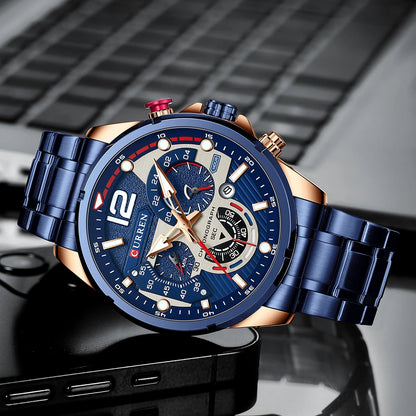 New Watches for Men Top Luxury Brand CURREN Quartz Men’s Watch Sport Waterproof Wrist Watches Chronograph Date Relogio Masculino