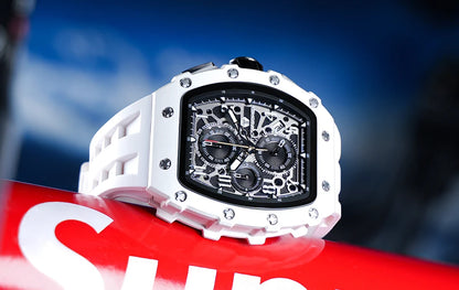 Orologio da uomo TSAR BOMBA New TB8204, cronografo al quarzo giapponese, impermeabile 50M, stile sportivo fashion, orologio da polso di lusso, regalo da uomo