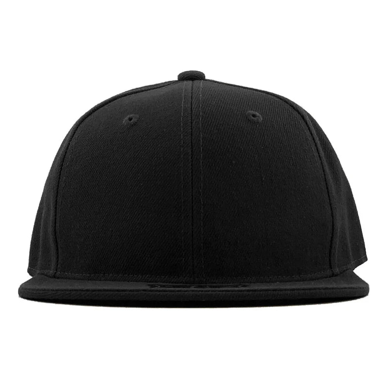 Casquette ajustée entièrement fermée, taille New York Plus Large, style « trucker » pour homme, visière plate, style hip-hop, unie, à fermeture à pression, sans logo, visière plate, bord large, style Era