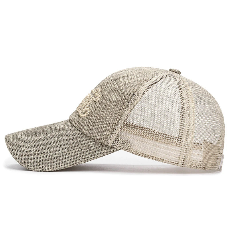 Muoti Ulkoilu Urheilu Baseball-lippis Rento Snapback-lippis Pellavaverkkokangas, brodeeraus Sopii keväälle, kesälle ja syksylle