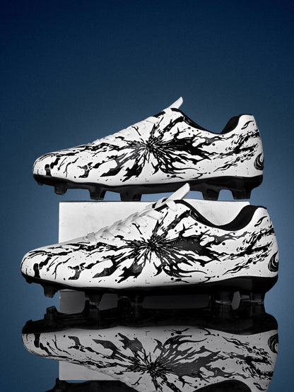 Chaussures de football pour hommes AG/FG pour terrain ferme, crampons en caoutchouc antidérapants, respirantes en PU, pour adultes, pour la pratique et la compétition de football en extérieur.