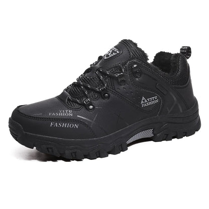 Suede Leather Men Hiking Shoes Outdoor Trail Trekking Sneakers Men Non-slip Breathable Climbing Shoes Men Mountain Sports Shoes