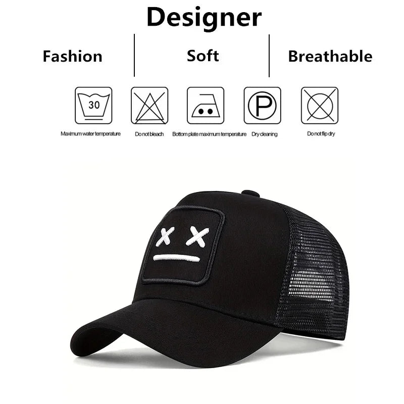 Casquettes de baseball unisexes XX brodées, à filet, ajustables, décontractées, pour le printemps et l’été, avec protection solaire