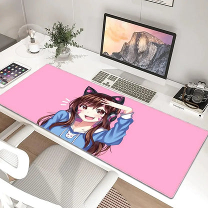 Tapete de Rato XXL Anime Gaming Girl Overwatch 900x400, Tapete de Secretária Suave em Borracha para Portátil, Escritório, Computador e Teclado, Impressão HD