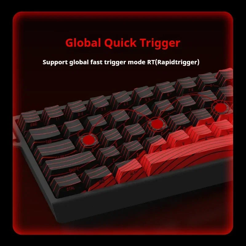 FGG MAD60 Gaming-RGB-Tastatur mit magnetischen Schaltern, fürs Gaming, Full-Key-Hot-Swap, schnelle Reaktionszeit, individuell anpassbare Gaming-Tastatur für Einsteiger