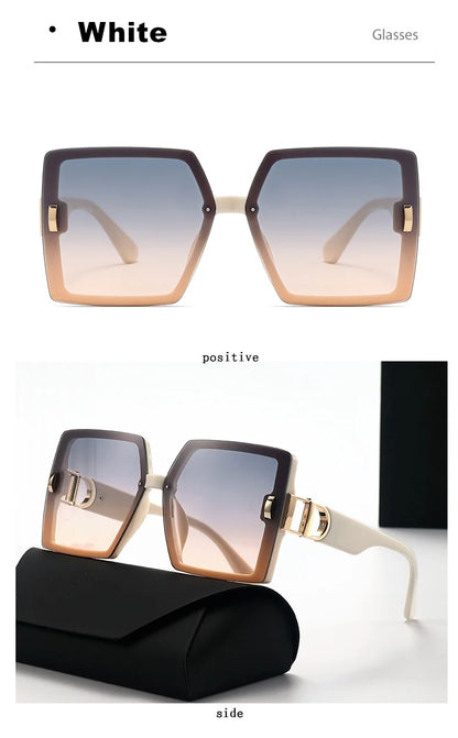 2025 new high-end large frame D-mill sunglasses for women(DS-25022)
