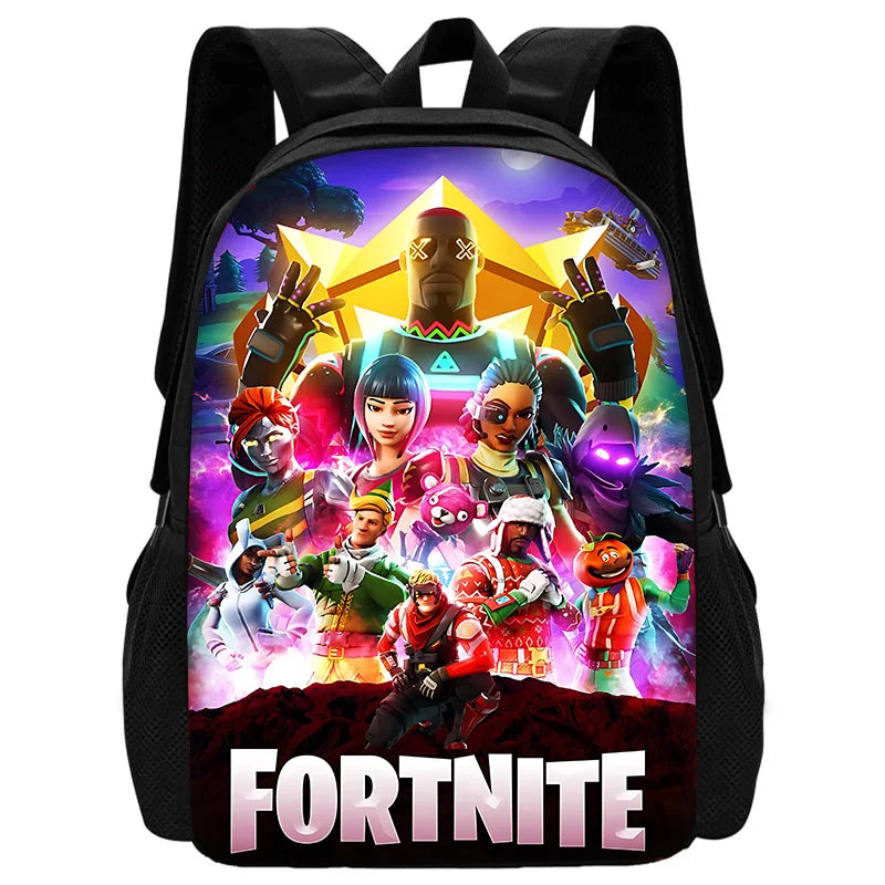 Beliebter FortniteS Schulrucksack für Kinder mit Umhängetasche und Federtaschen – Schultaschen für Jungen und Mädchen, ideales Geschenk