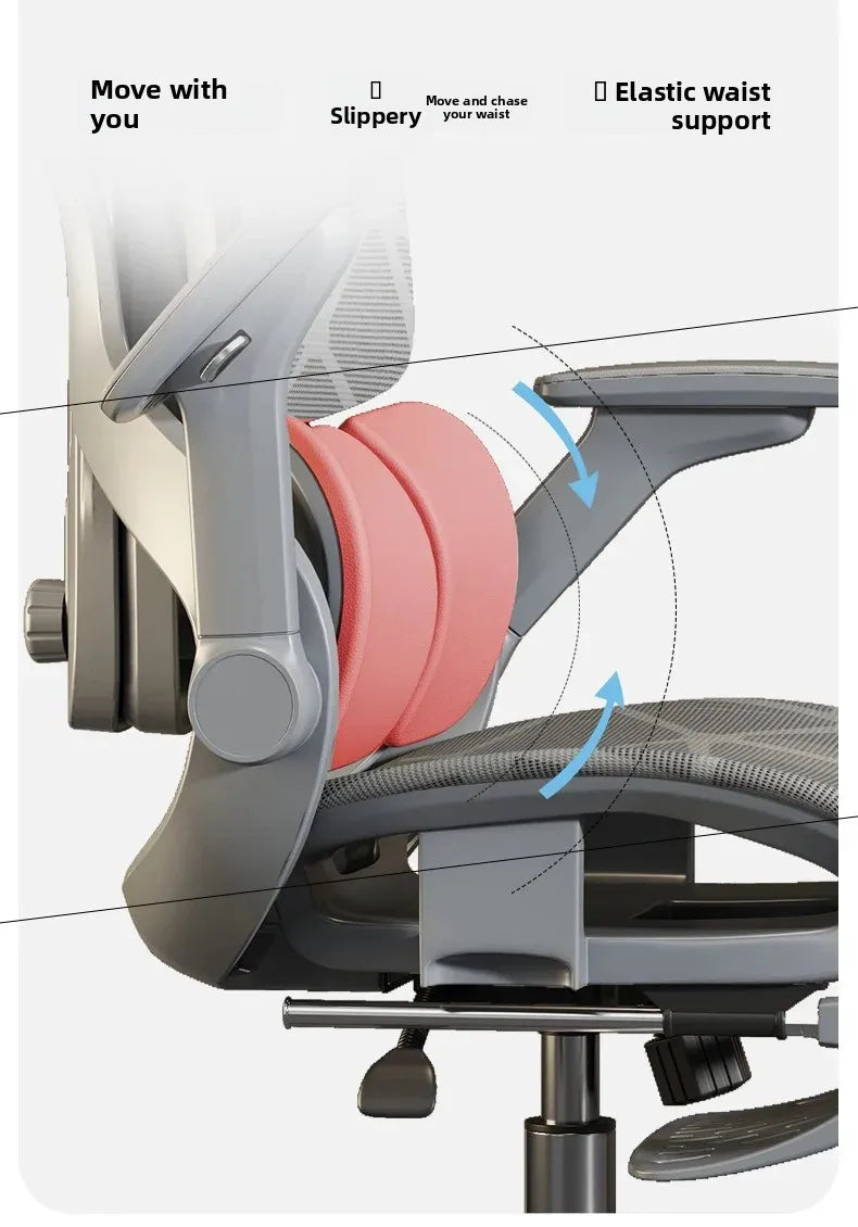 Silla gaming ergonómica de oficina para ordenador Air Titan Full Mesh con soporte lumbar de tres zonas, diseño bien ventilado e ideal para escritorio de estudiante