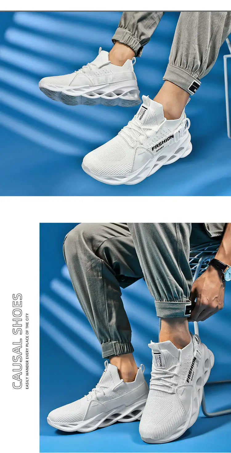 Modieuze paarse casual sneakers in de aanbieding voor dames en heren – Blade hardloopschoenen, grote maat 48, lichte ademende sportschoenen voor heren, mesh sneaker