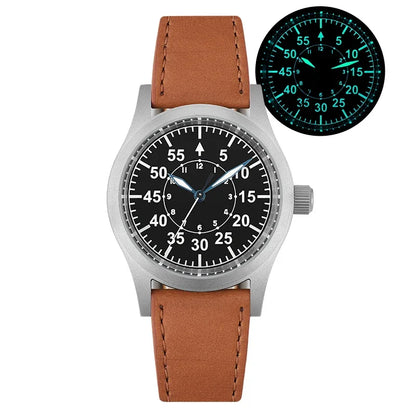 Militado ML05 38mm Men Watch VH31 Quartz Military Watches Domed Sapphire AR Coating 100m Waterproof Stainless Steel Wristwatch