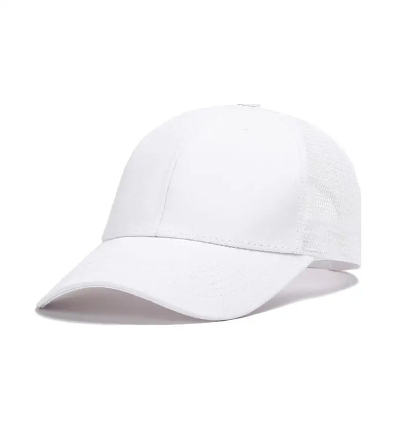 Casquette de baseball pour homme et femme, casquette d'été d'extérieur, casquette de soleil camouflage, casquette en maille respirante, couleur unie, casquette snapback, casquette pour homme
