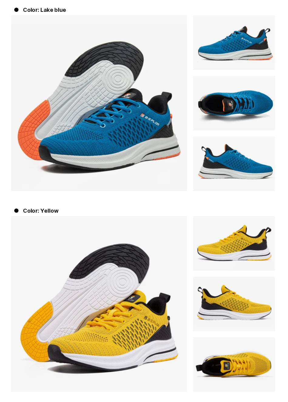 Zapatillas de running ligeras Baasploa para hombre, cómodas zapatillas casuales de diseñador en malla con cordones para hombre, deportivas de exterior y tenis