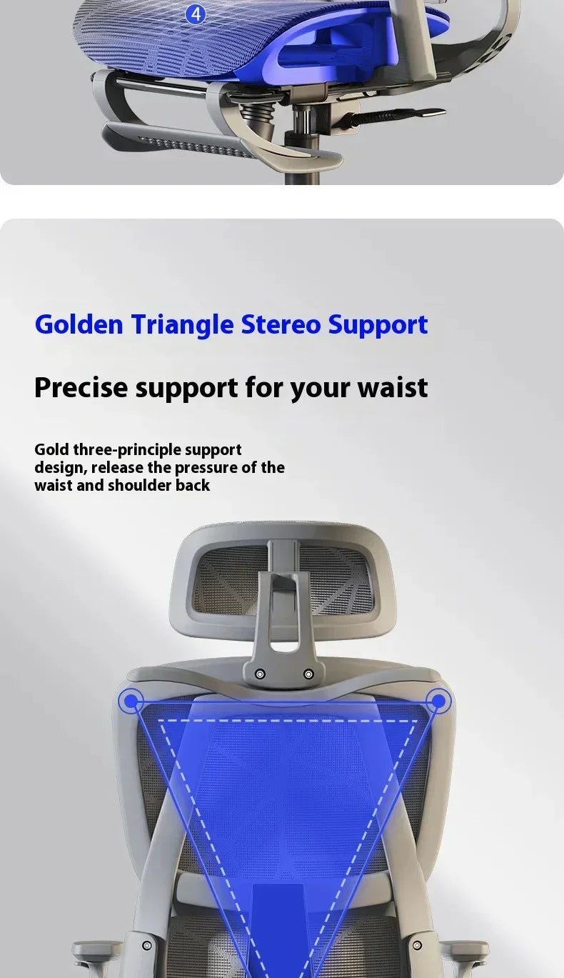 Gaming Chair Office Desk Ergonomic Computer Adjustable Armrests 3D Headrest Chair Lift Chair Back  Can Tilt Back with Foo Pedals
