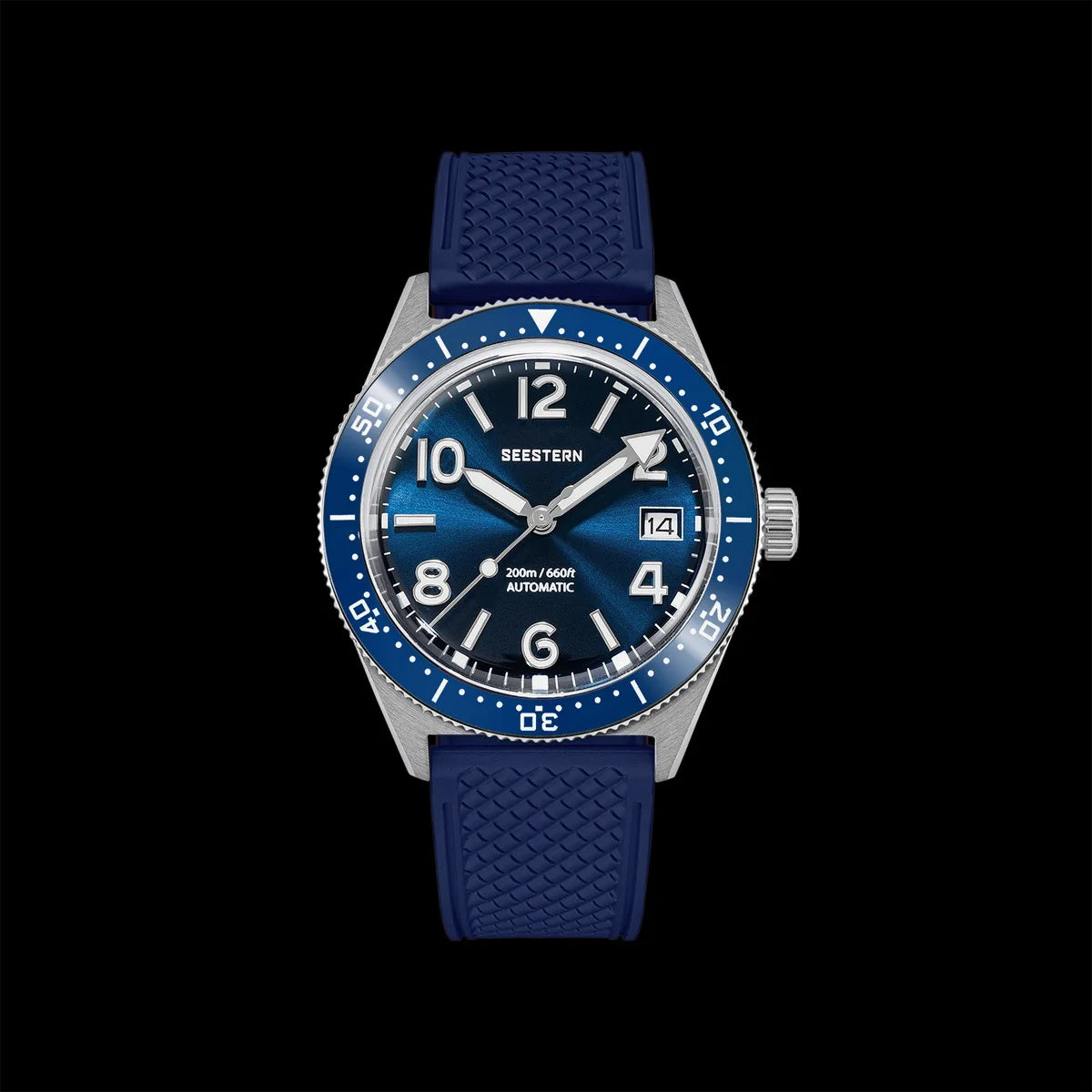 SEESTERN Diver Men Watch Automatic Mechanical Wristwatches NH35 Movement Ceramic Bezel 20Bar Waterproof Sapphire Luminou S434-2