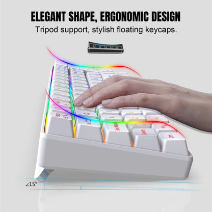 RGB backlit keyboard Russian 69 keys white membrane gaming wired ergonomic Keyboards for compact mini for pc laptop color black