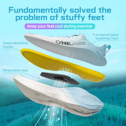 ONEMIX Autumn Sneakers Breathable Jogging Shoes Men Lightweight Women Sport Sneaker Men Gym Shoes Outdoor Male Sports Shoes