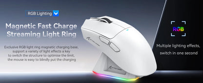 Attack Shark X11 Tri-mode Gaming Mouse with Magnetic Charging Dock, PixArt PAW3311 Sensor, 22K DPI, BT/2.4Ghz/Wired, for PC/MAC